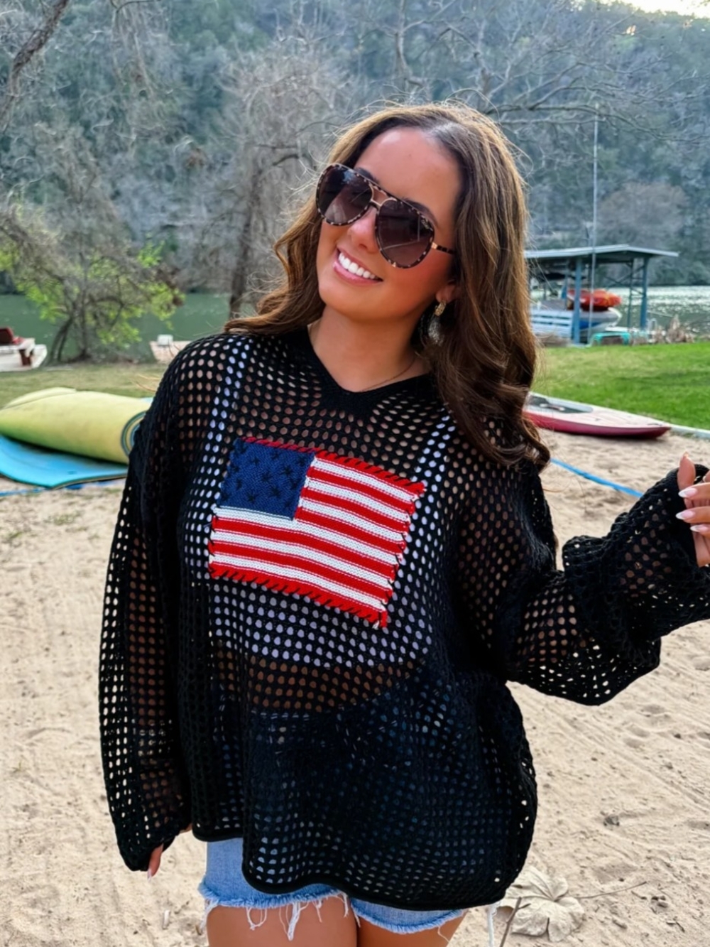 Freedom Flag Patch Pullover